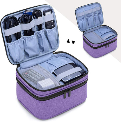 Carrying Bag Compatible with DR.J Mini Projector, Purple | Portable Case for Most Mini Projector and Accessories