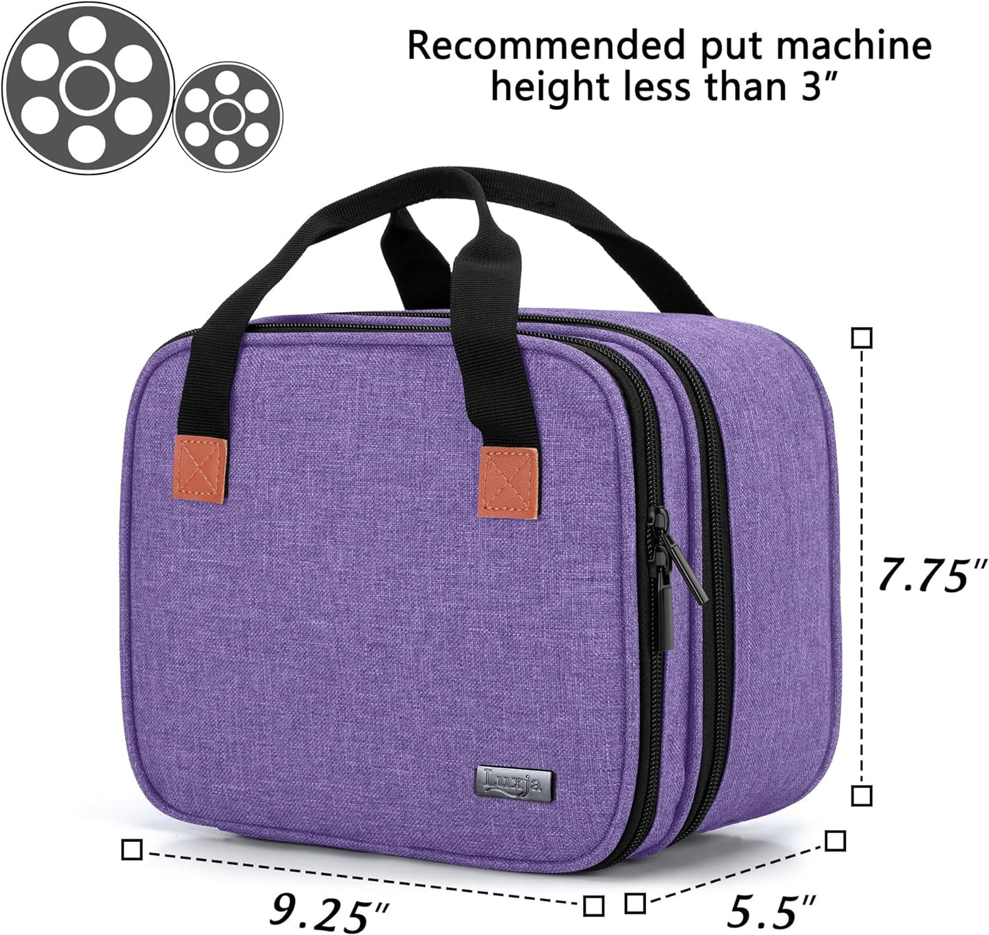 Carrying Bag Compatible with DR.J Mini Projector, Purple | Portable Case for Most Mini Projector and Accessories